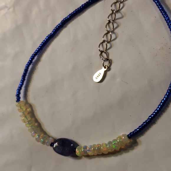 925 stamped tanzanite / yellow priced opal Ethiopian bracelet 💛 - Picture 5 of 9